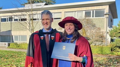 Michael Friedlander and Naomi Graham at UBC graduation ceremony